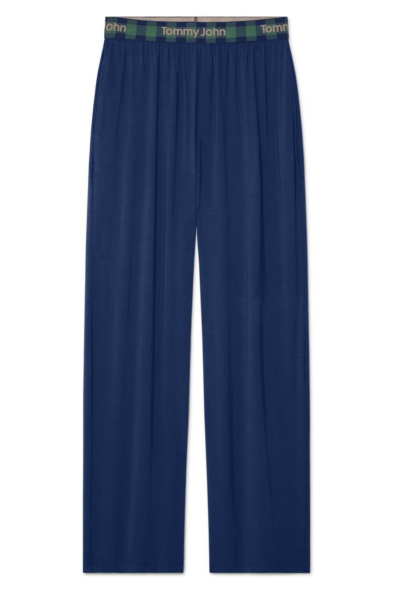 Second Skin Modal Blend Pajama Pants, Alternate, color, DRESS BLUES/ GREENER