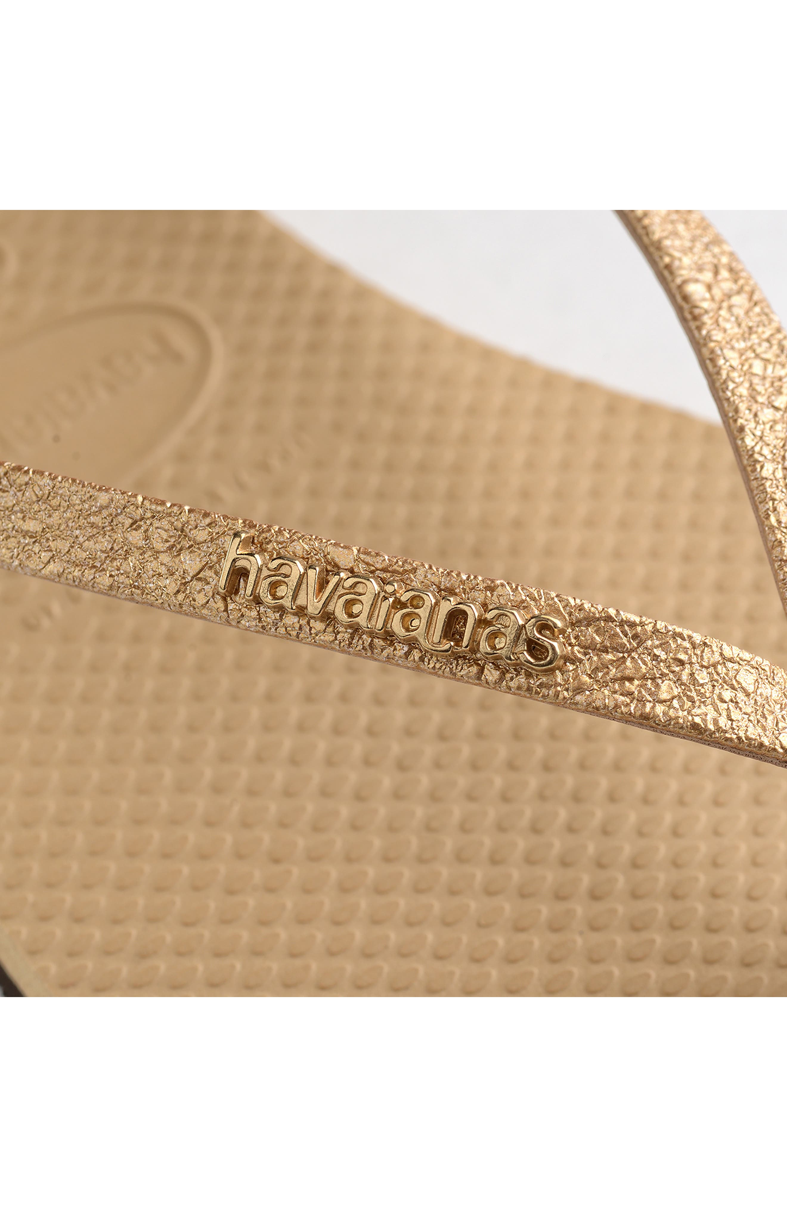 You Shine Flip Flop, Alternate, color, GOLDEN