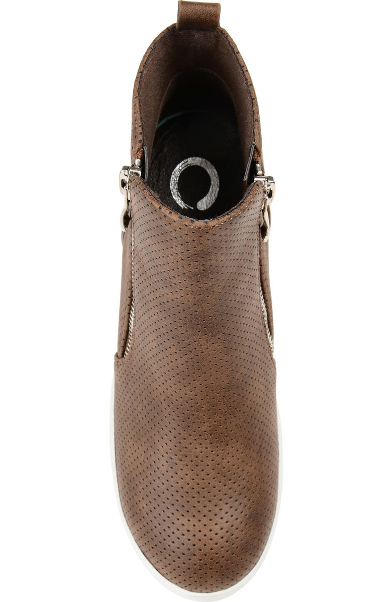 Journee Collection JOURNEE Pennelope Wedge Heel Sneaker, Alternate, color, Brown