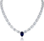 CZ by Kenneth Jay Lane Graduating Pear Cubic Zirconia Necklace