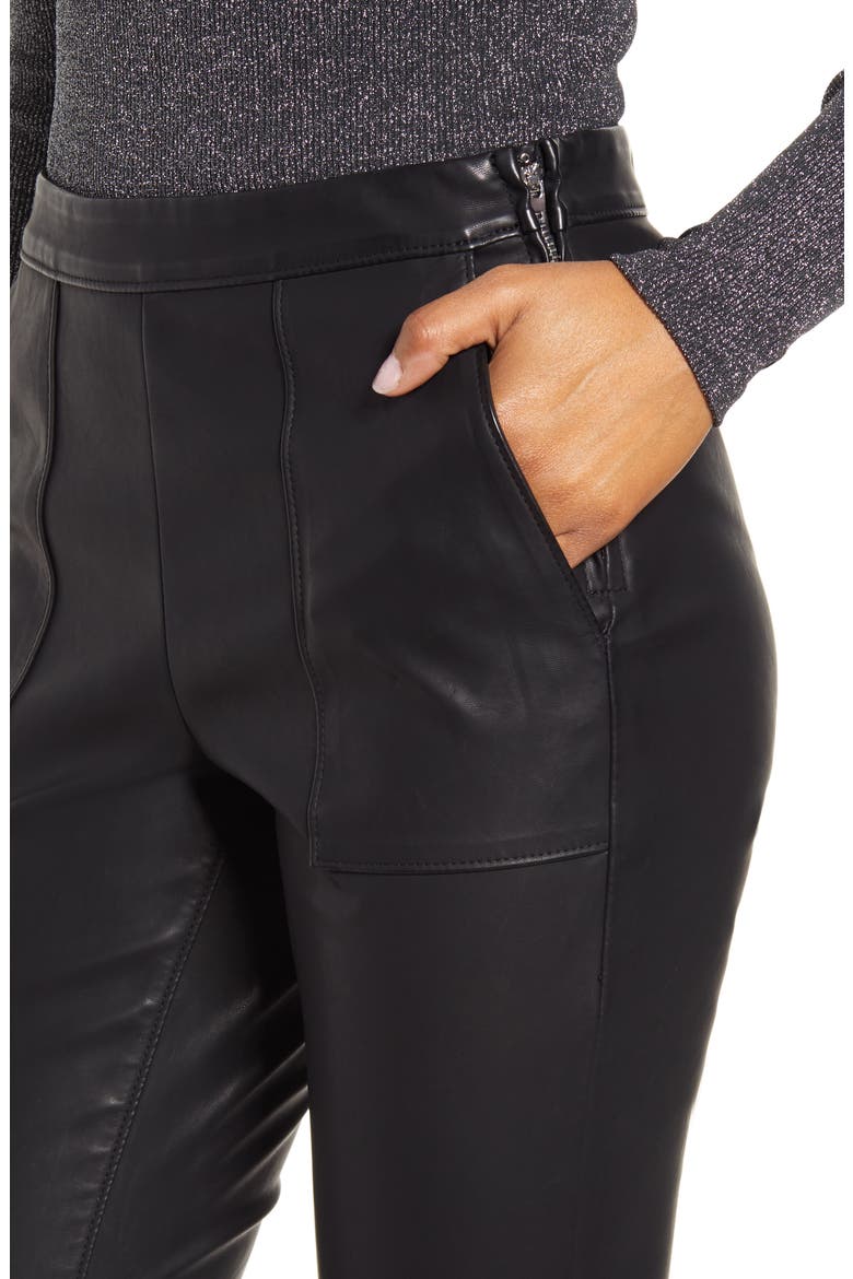 Faux Leather Leggings, Alternate, color, CARBON