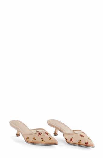 Reformation Wilda Pointed Toe Kitten Mule