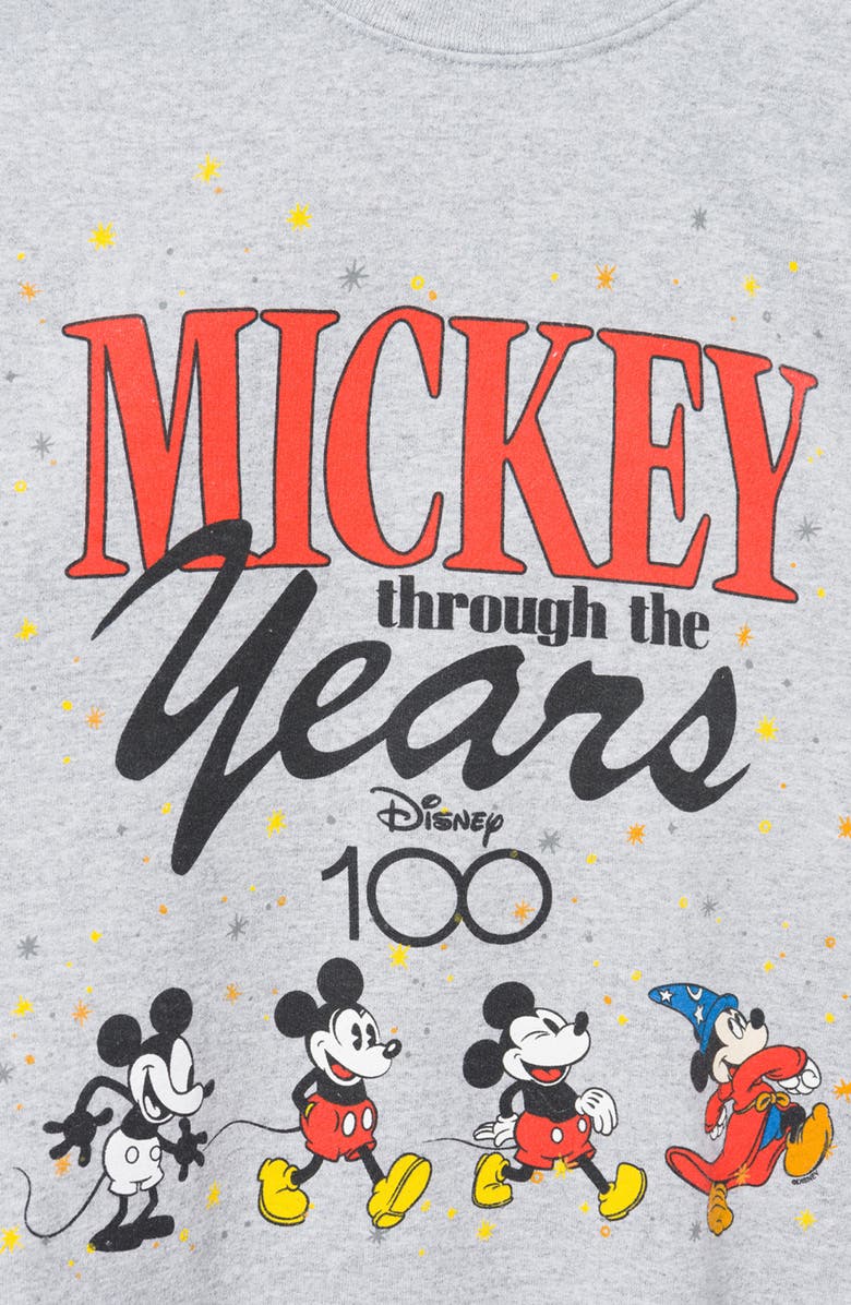 Junk Food x Disney Mickey Through the Years Fleece Graphic Sweatshirt, Alternate, color, 