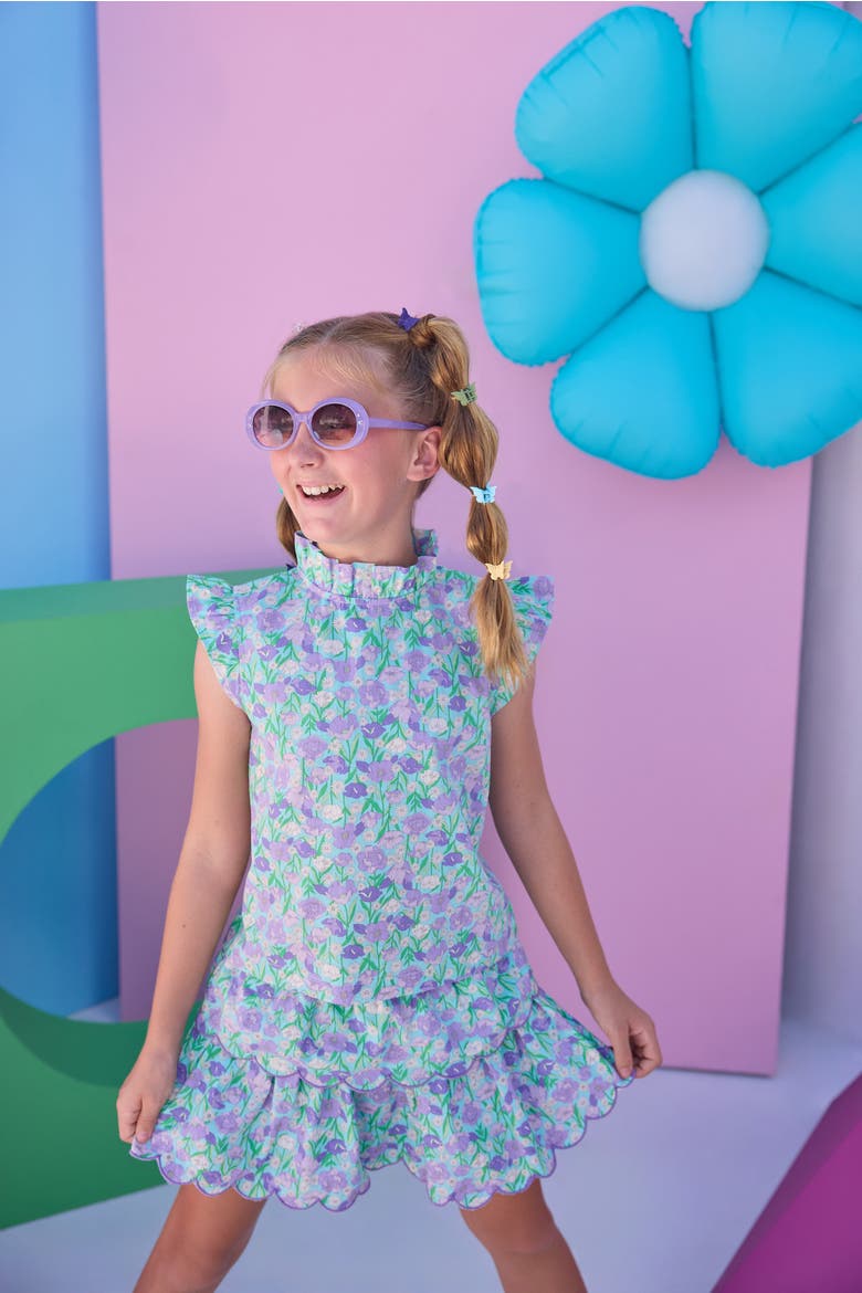 Kids' Floral Tinsley Top, Alternate, color, Tillies Tulips