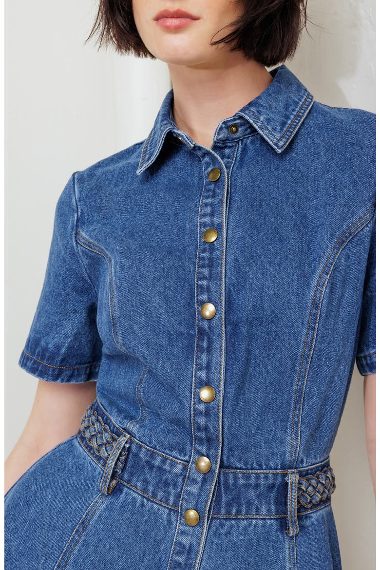 Denim Maxi Dress, Alternate, color, DENIM BLUE