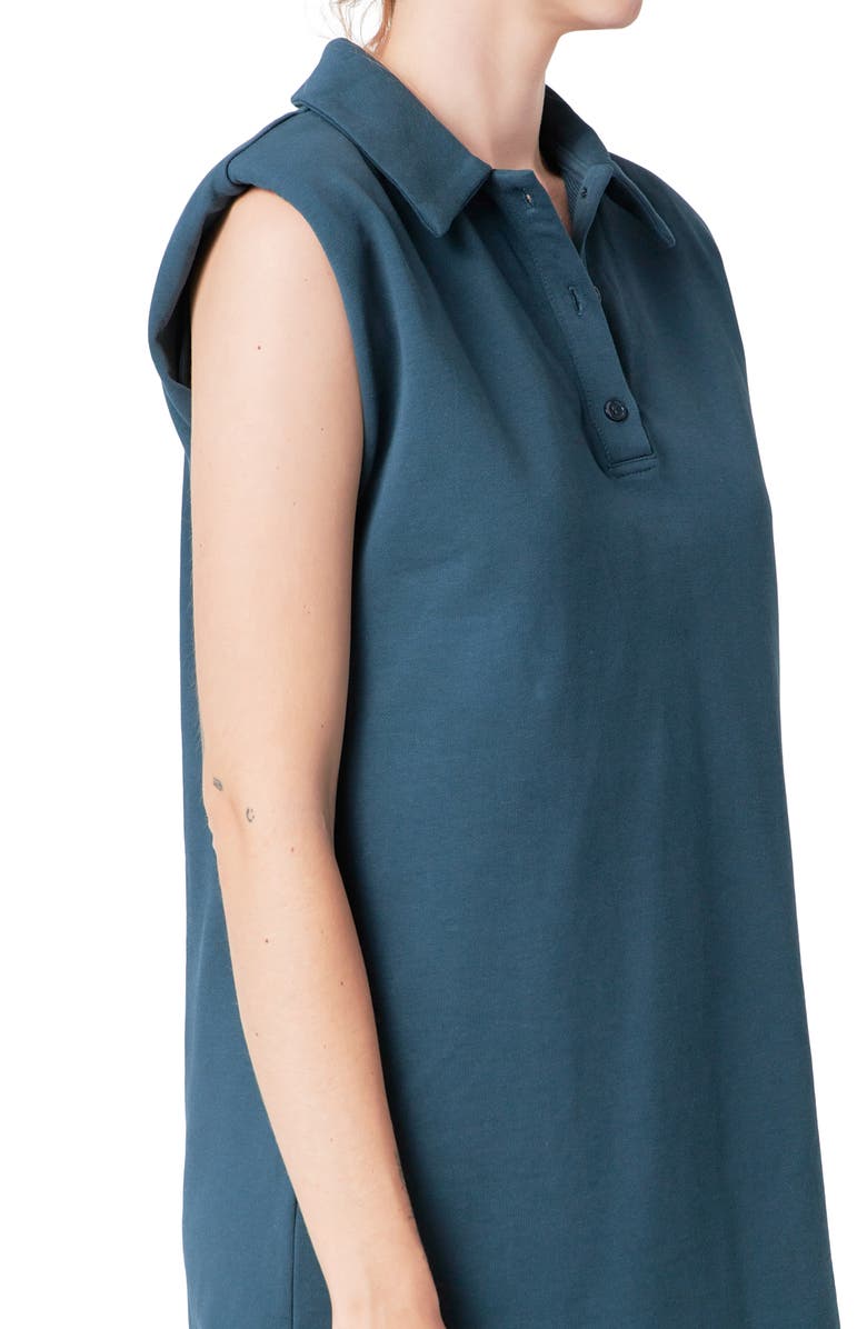 Grey Lab Power Shoulder Polo Cotton Minidress, Alternate, color, 