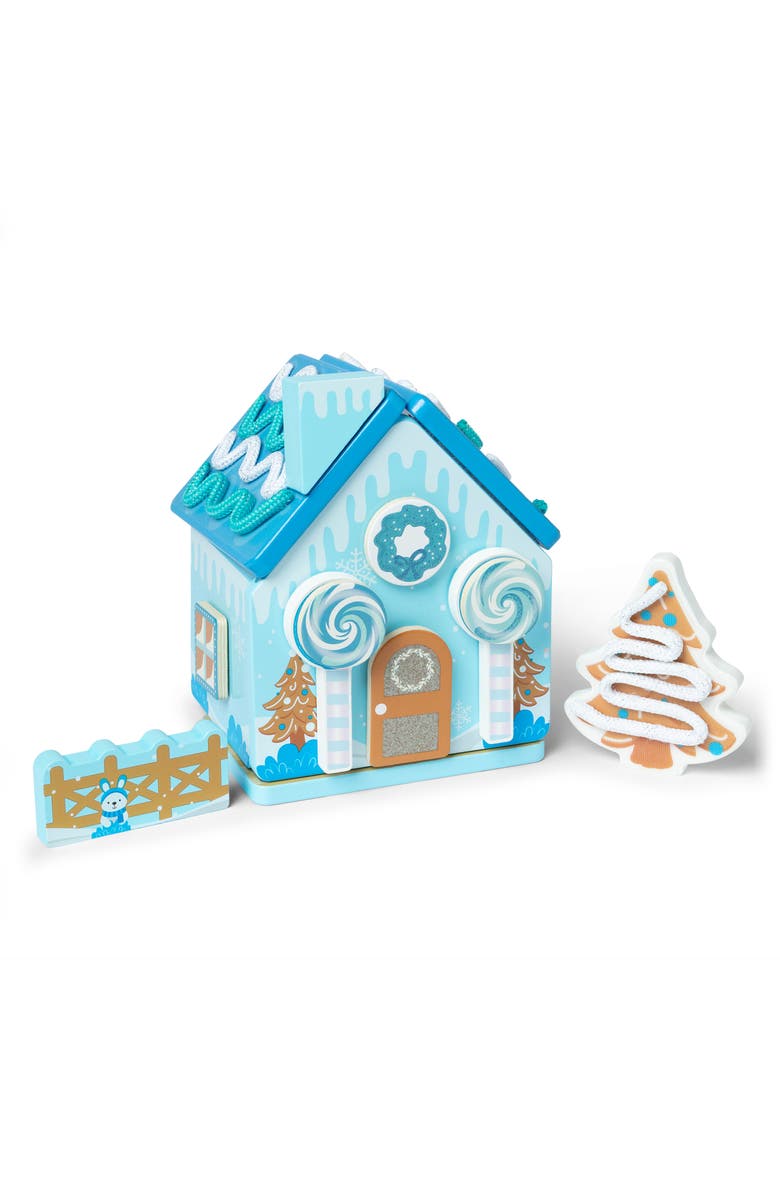 Melissa & Doug Winter Frost Wooden Gingerbread House Play Set, Alternate, color,
