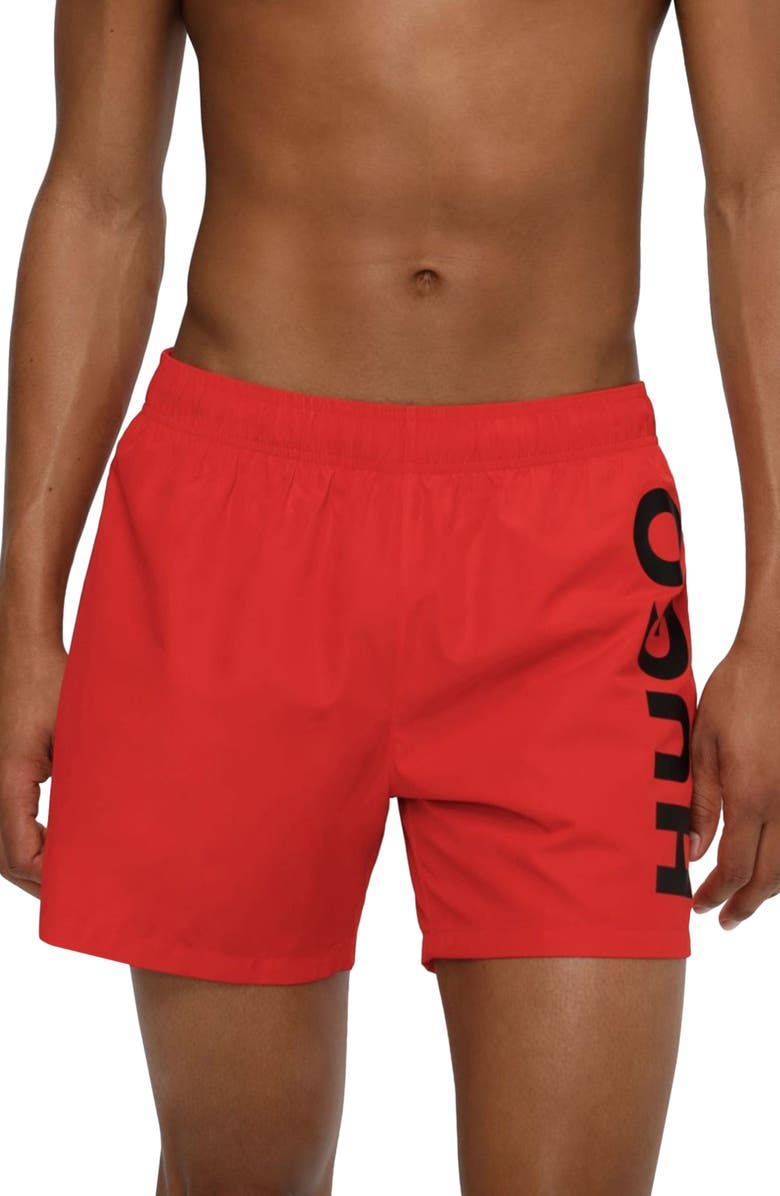 BOSS Abas Swim Trunks, Main, color, Open Pnk