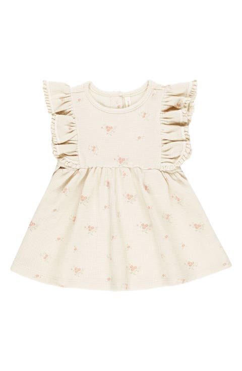 Daisy Floral Waffle Knit Organic Cotton Dress & Bloomers (Baby)