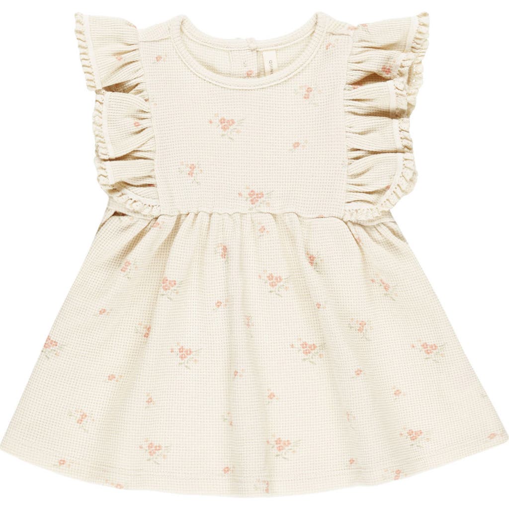 Quincy Mae Daisy Floral Waffle Knit Organic Cotton Dress & Bloomers