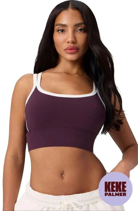 Women's Principal Color Block Longline Medium Impact Bra