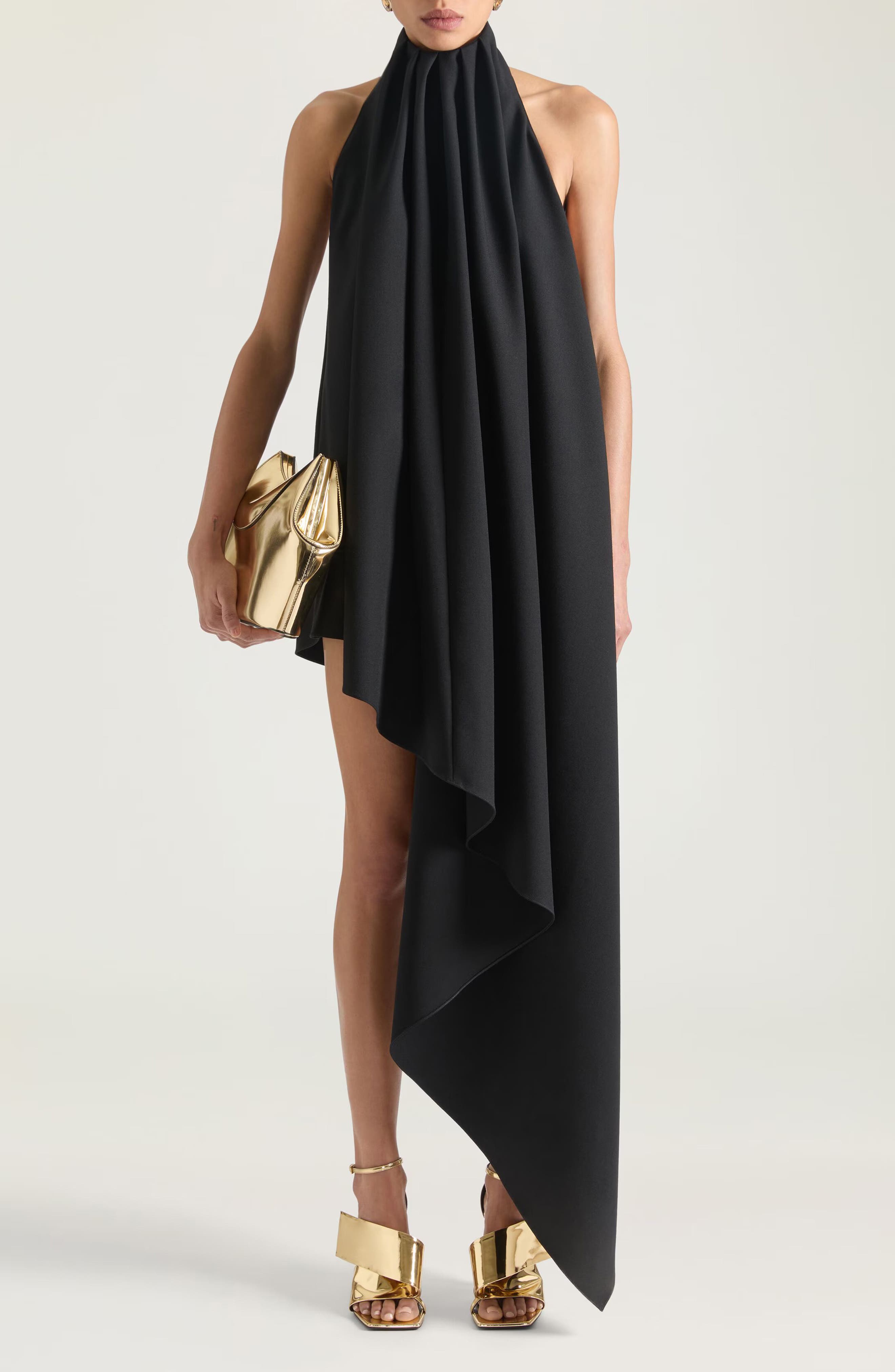 Givenchy Twisted Ribbon Ankle Strap Sandal, Alternate, color, Golden