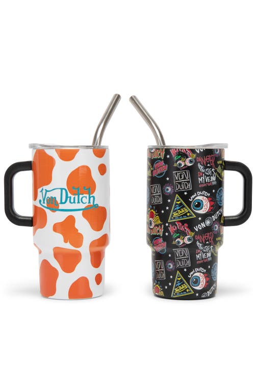 Von Dutch 2 Piece 3oz Stainless Steel Mini Tumbler Set In Multi