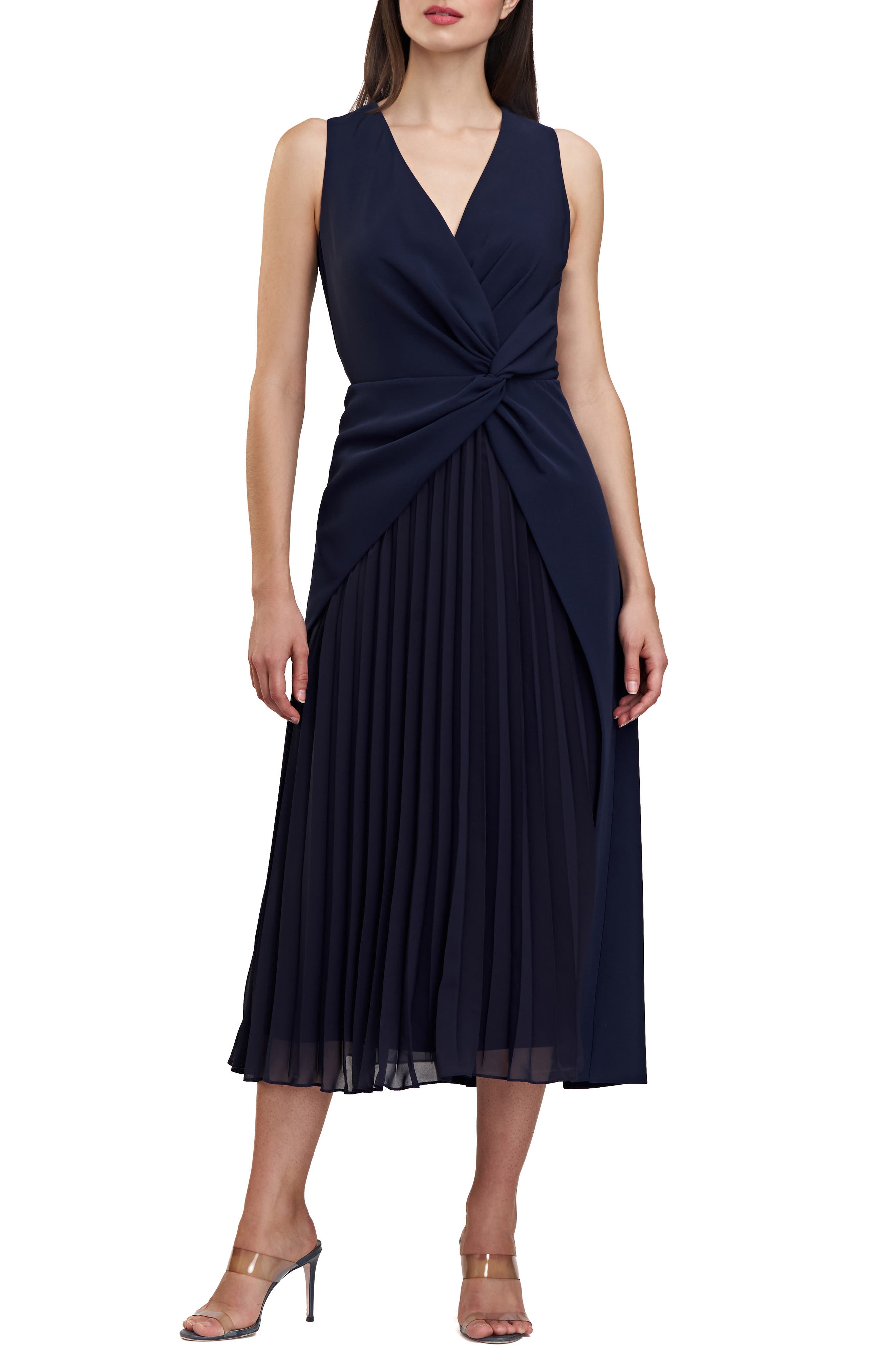Kay Unger Petra Stretch Cocktail Dress in Midnight 