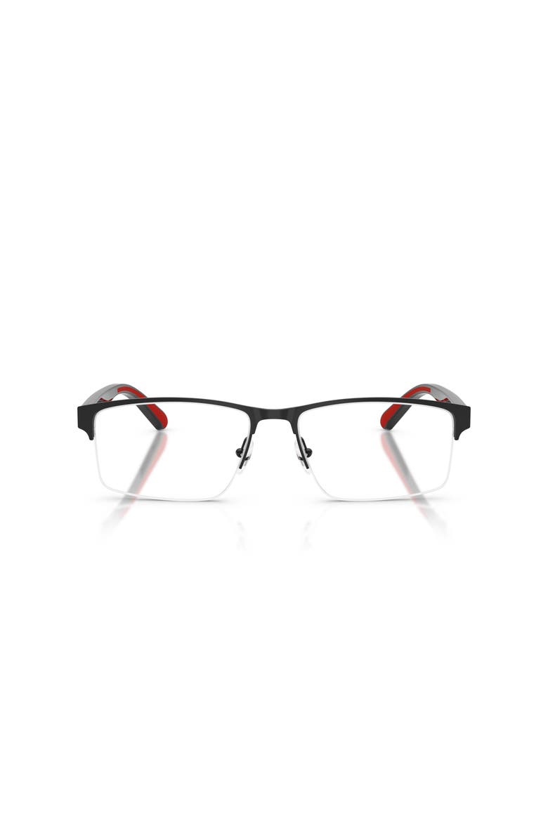 Scuderia Ferrari 58mm Rectangle optical glasses, Alternate, color, Black
