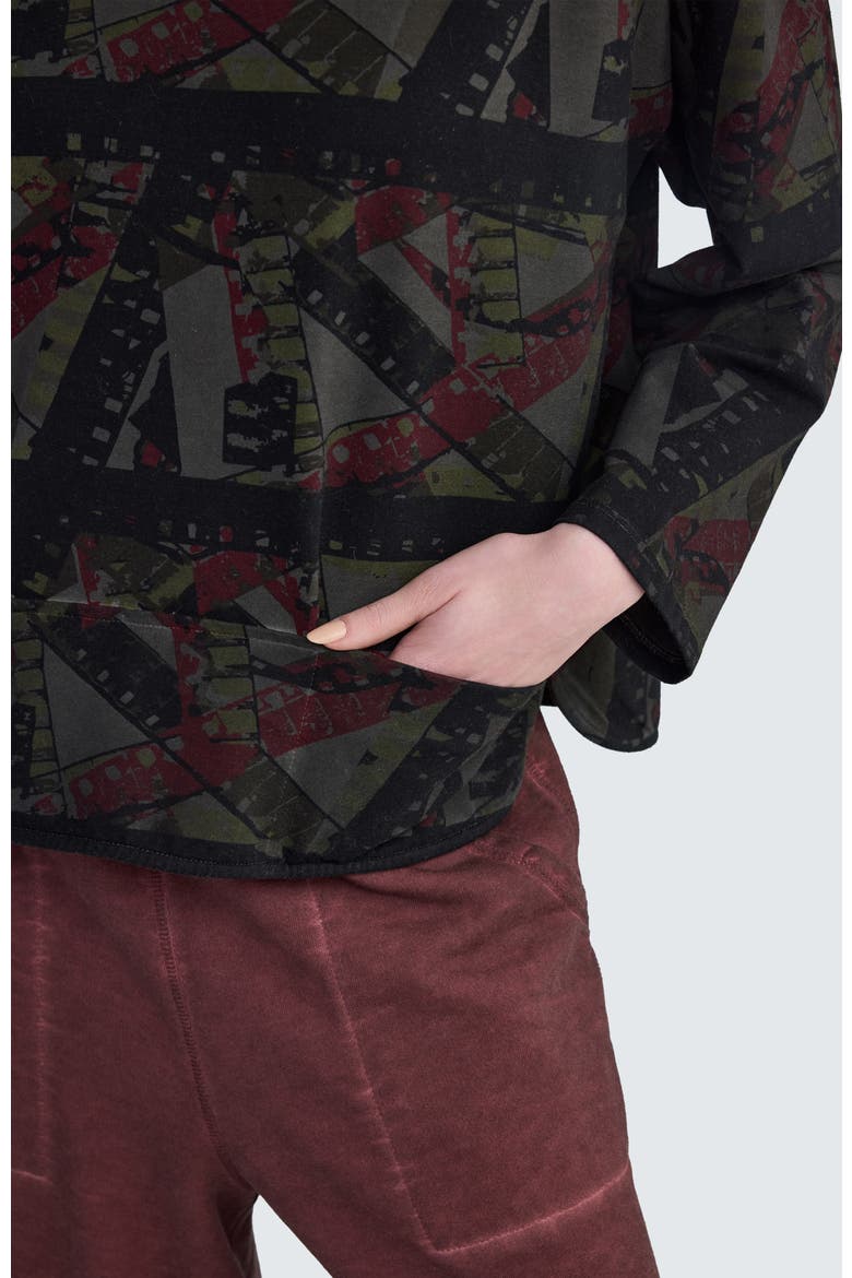 Nebel Abstract Panel Pullover, Alternate, color, Smoky Print