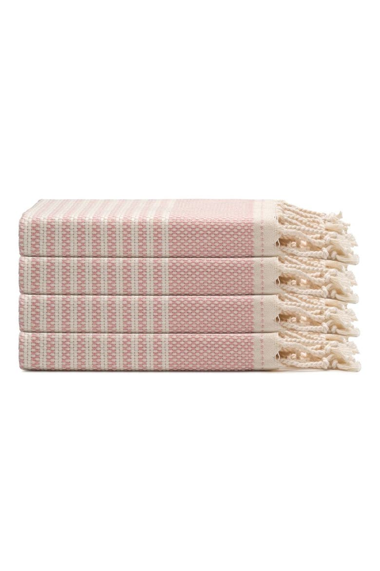 Zipper Turkish Cotton Hand & Kitchen Towel Bundle, Main, color, Blush