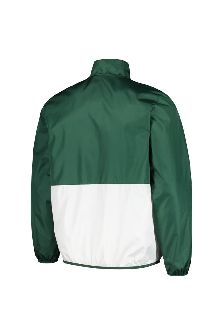 Men's G-III Sports by Carl Banks Green Michigan State Spartans Cornerman Half-Zip Top, Alternate, color, Green