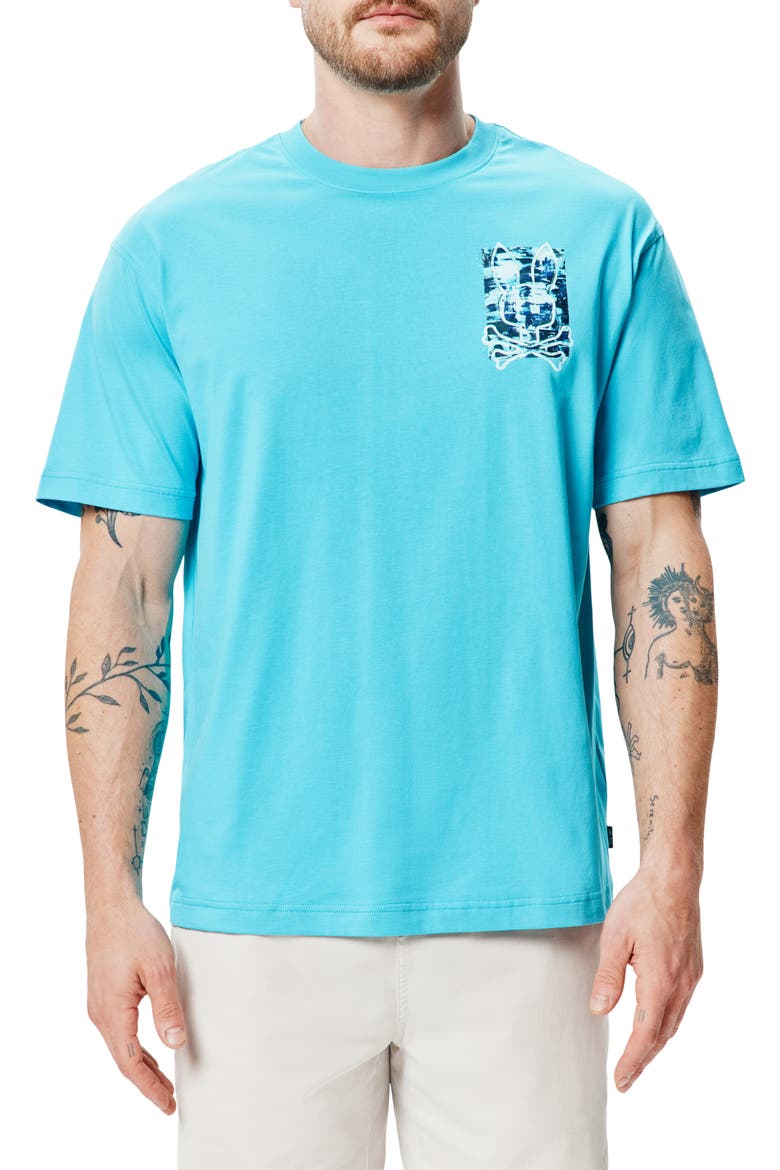 Isaac Relaxed Fit Graphic T-Shirt, Main, color, MAUI BLUE
