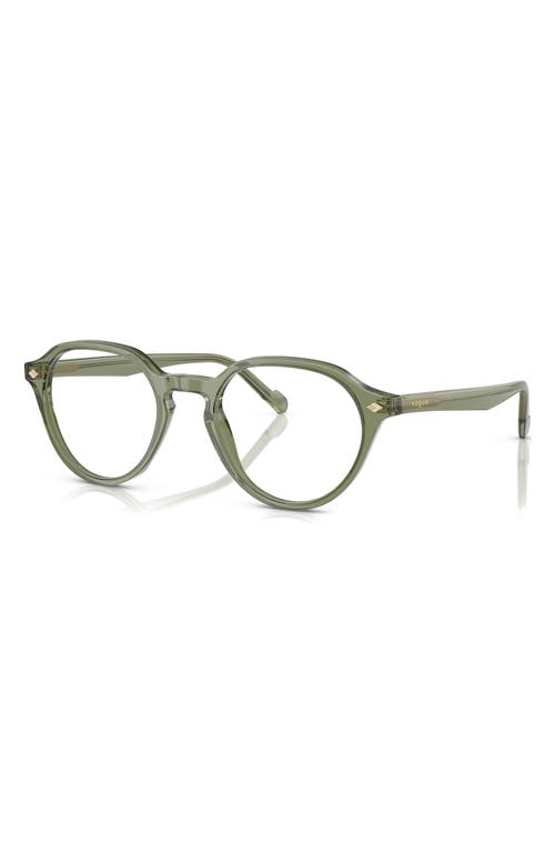 Vogue 48mm Phantos Optical Glasses In Transparent Green