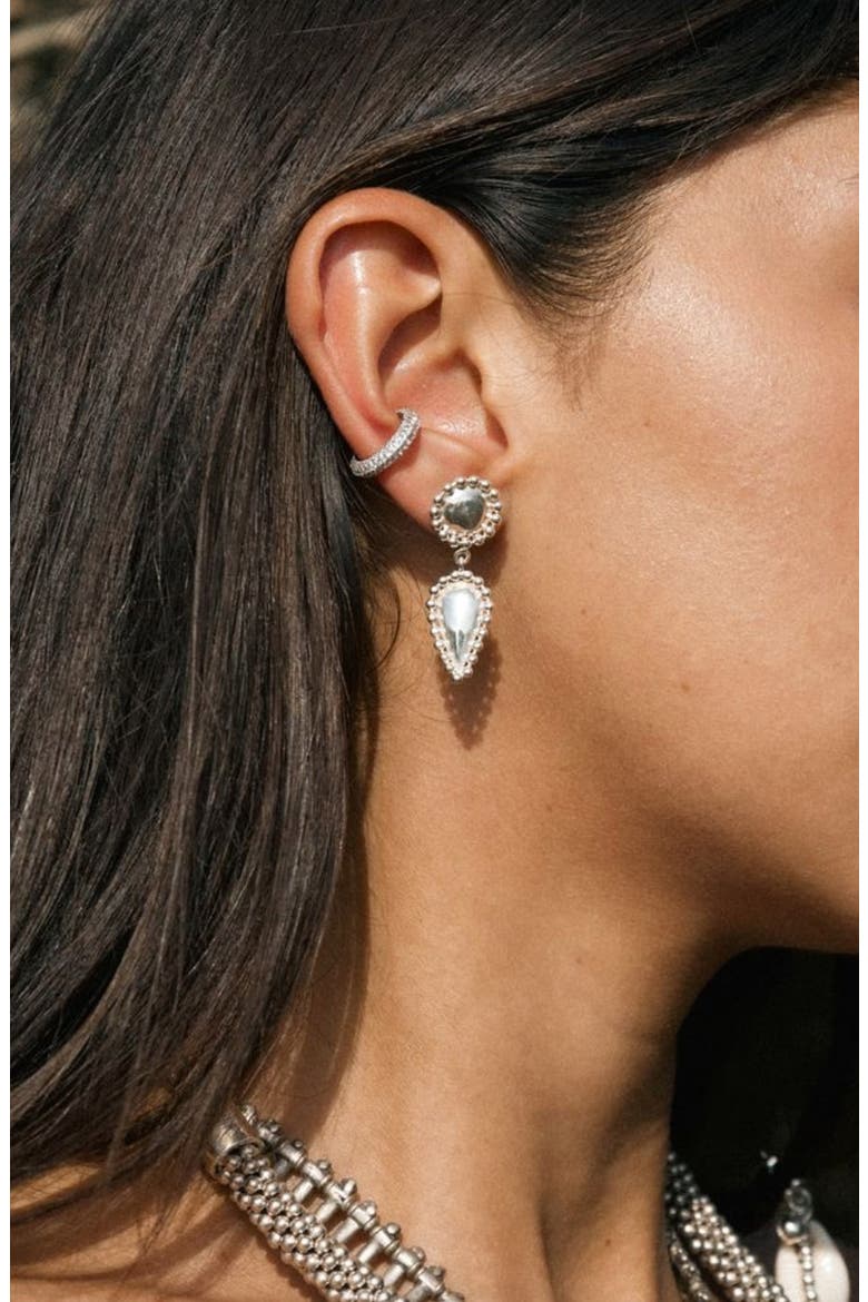 Kata Teardrop Earrings, Alternate, color, SILVER