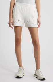 LoveShackFancy Abrah Eyelet Knit Shorts