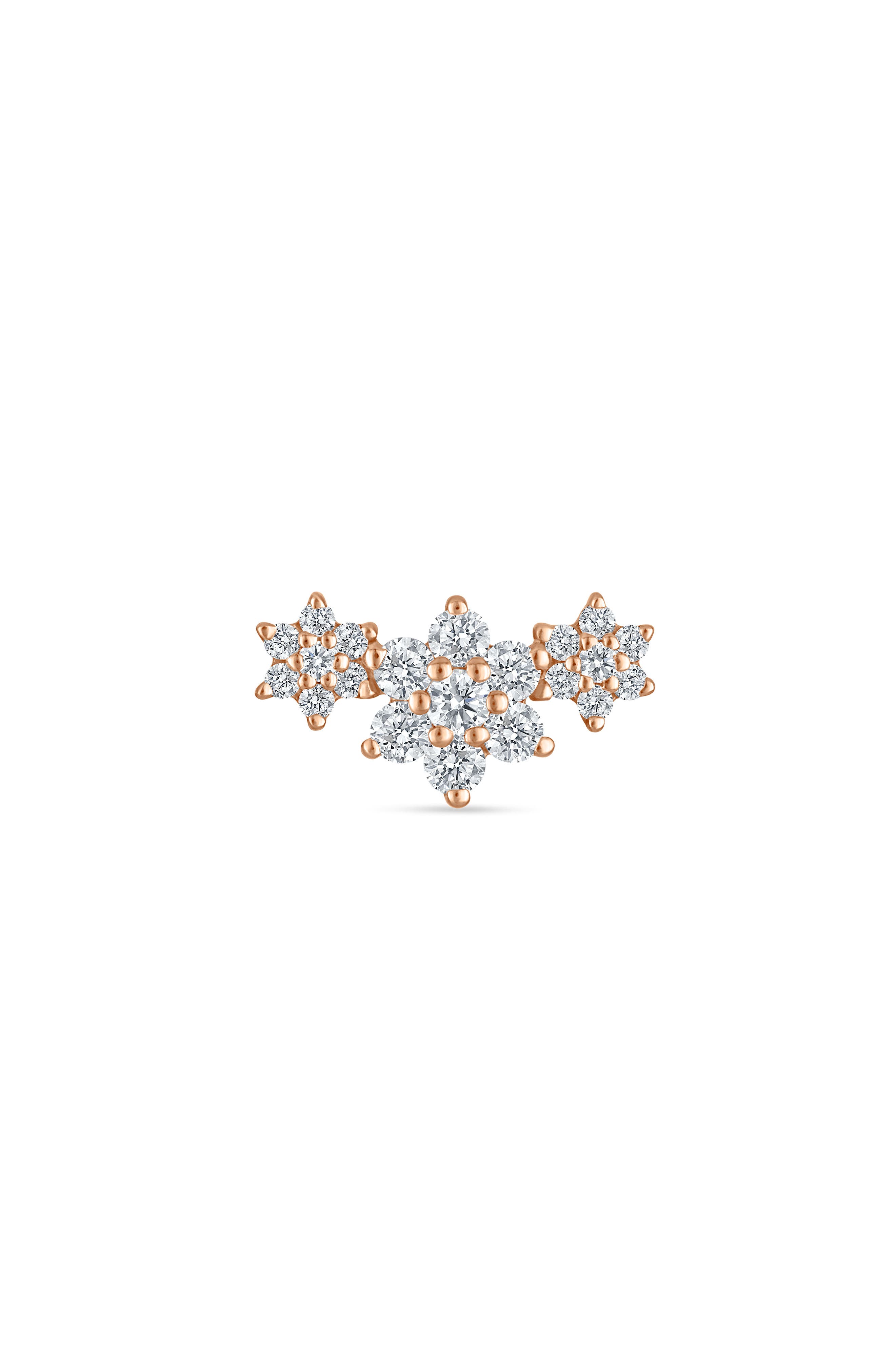 MARIA TASH Diamond Flower Threaded Helix Stud Earring (Women) | Nordstrom