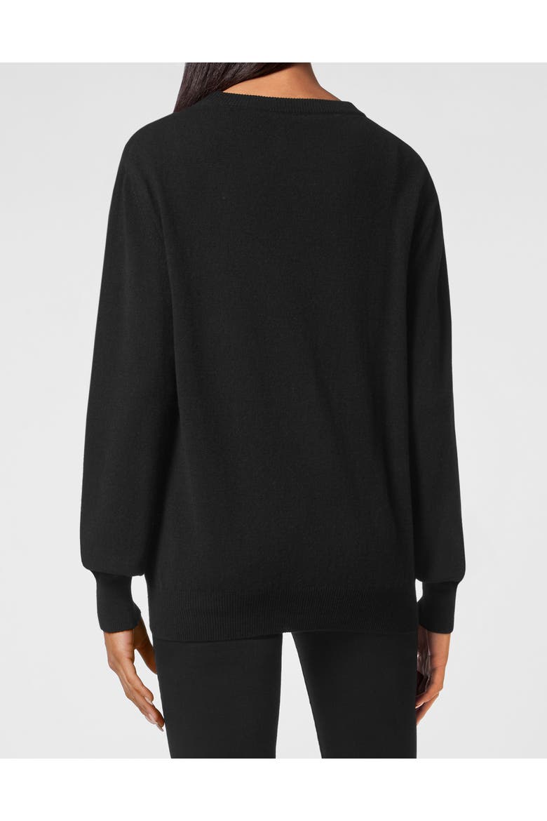 Pullover Round Neck Women, Alternate, color, black