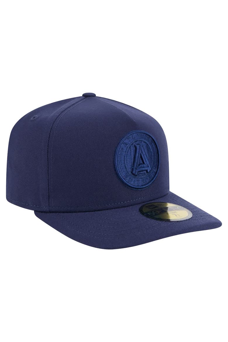 Men's New Era Navy Atlanta United FC Color Pack A-Frame 59FIFTY Fitted Hat, Alternate, color, Navy