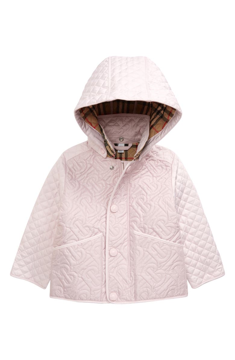 Burberry Kids' TB Quilted Puffer Jacket with Detachable Hood, Main, color, 