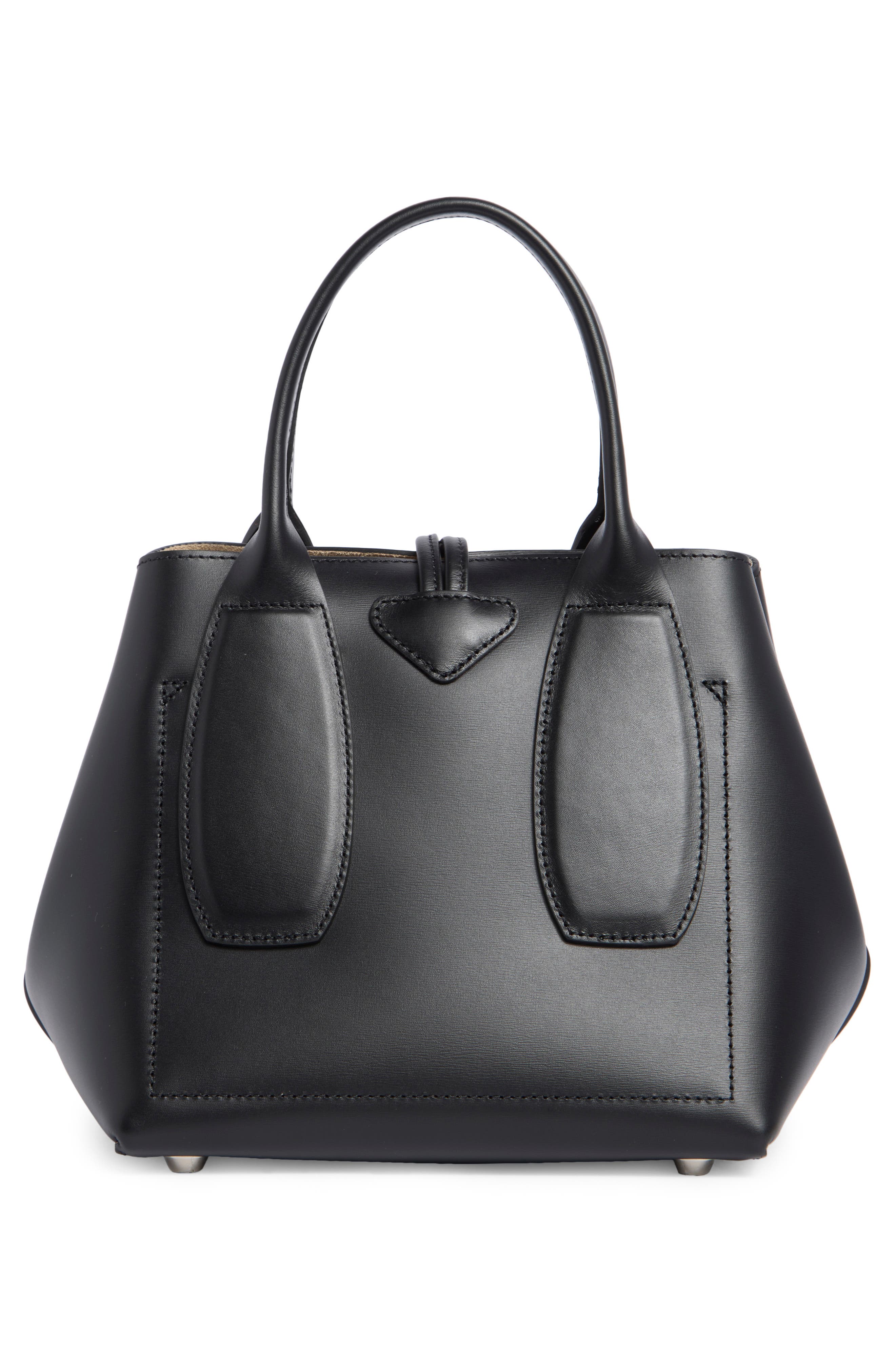 Longchamp Le Roseau Box Cube Handbag, Alternate, color, Black