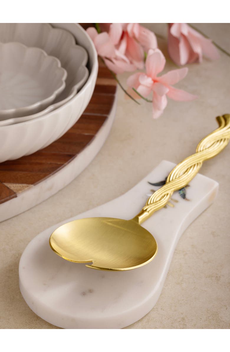 GAURI KOHLI Jaipore Marble Spoon Rest - Small, Alternate, color, 