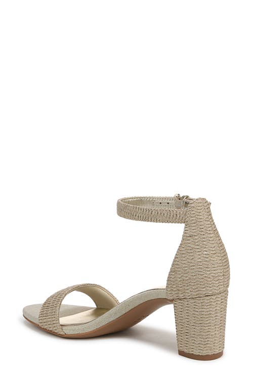 Naturalizer Vera Glitz Ankle Strap Sandal In Natural/gold