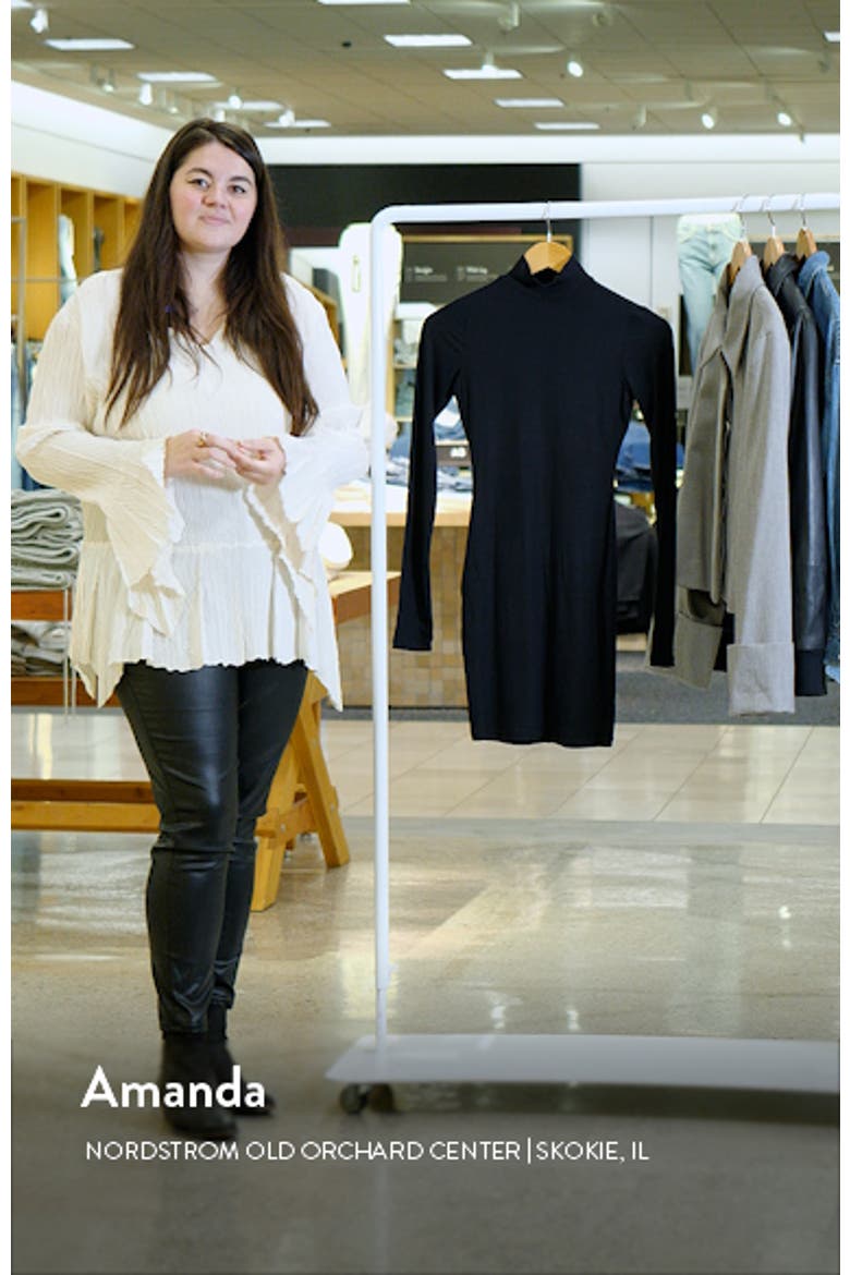 Soft Lounge Mock Neck Long Sleeve Minidress video