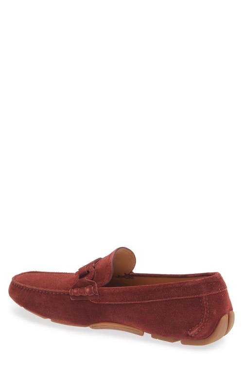 Ferragamo Men's Byte Suede Driving Shoes In College Red