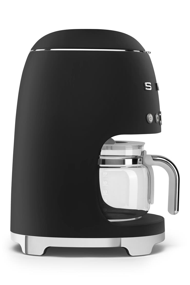 '50s Retro Style 10-Cup Drip Coffeemaker, Alternate, color, MATTE BLACK