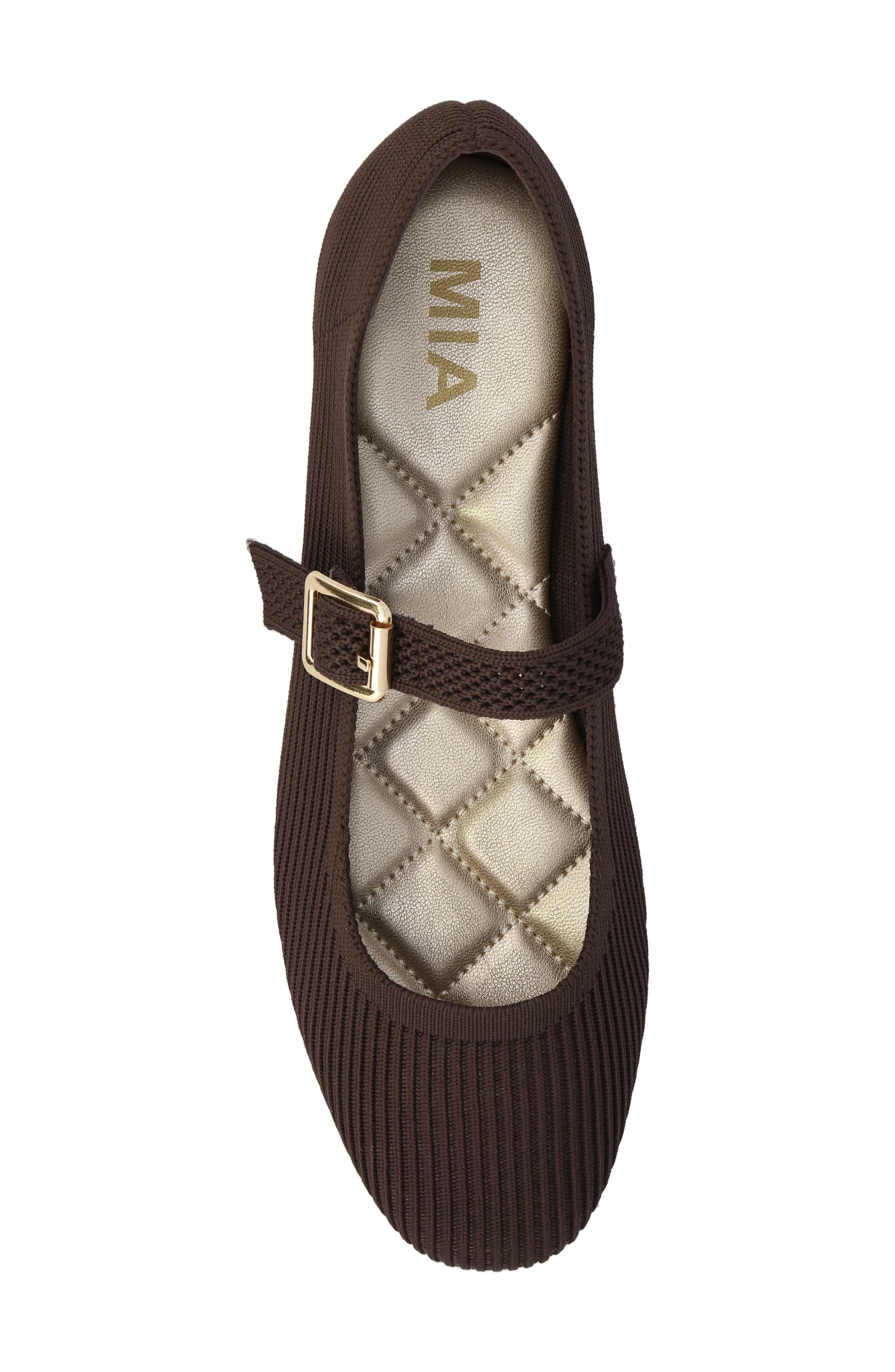 Brita-C Knit Mary Jane Flat, Alternate, color, CHOCOLATE