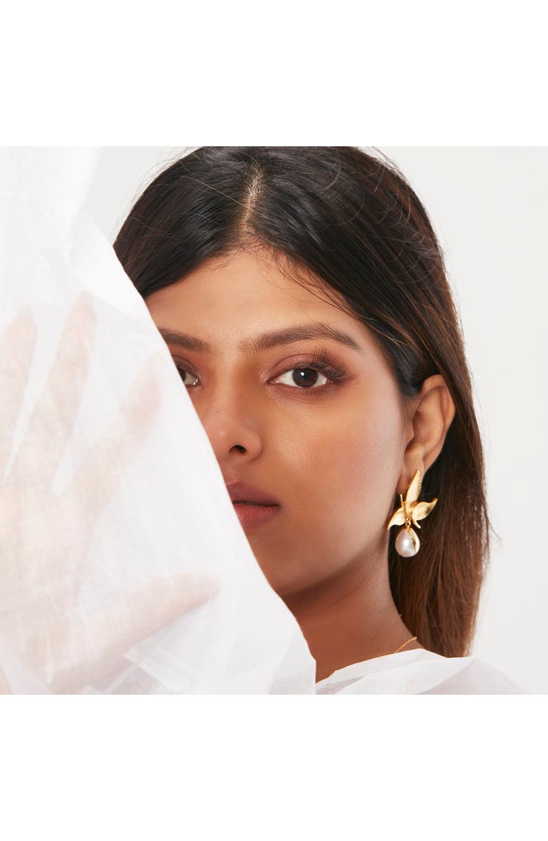 Dhwani Bansal Zooni Earrings, Alternate, color, Gold Plated