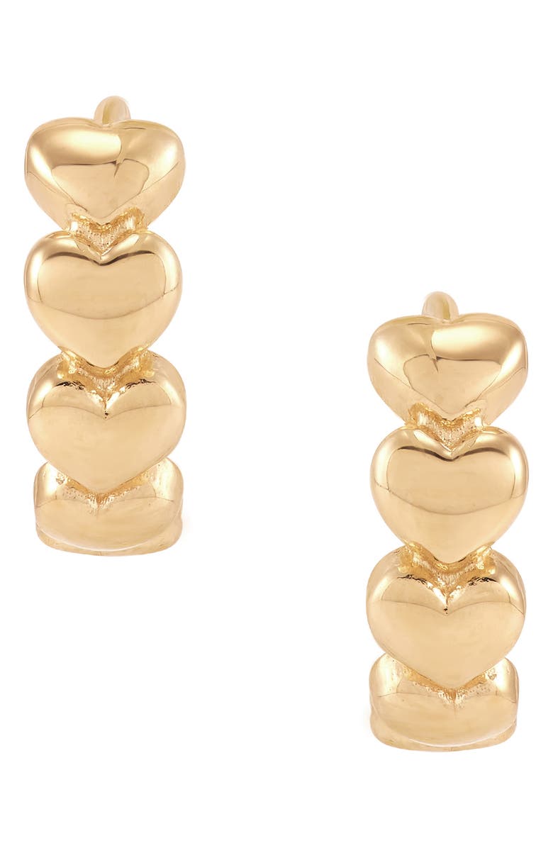 Frankie & Zoe 14K Gold Huggie Hoop Earrings, Alternate, color, Yellow Gold