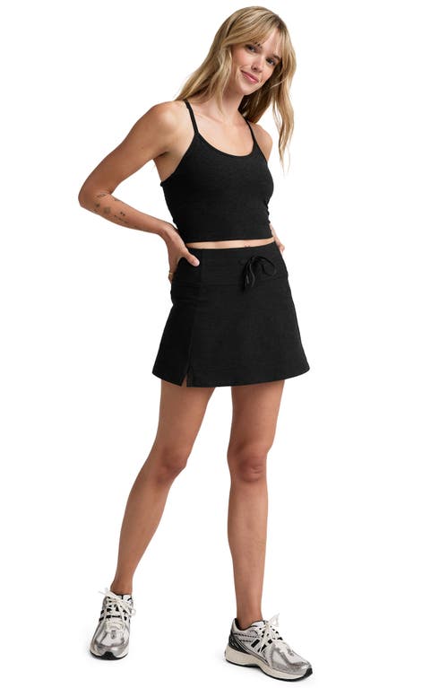Beyond Yoga Space Dye Go Pocket Skort In Black