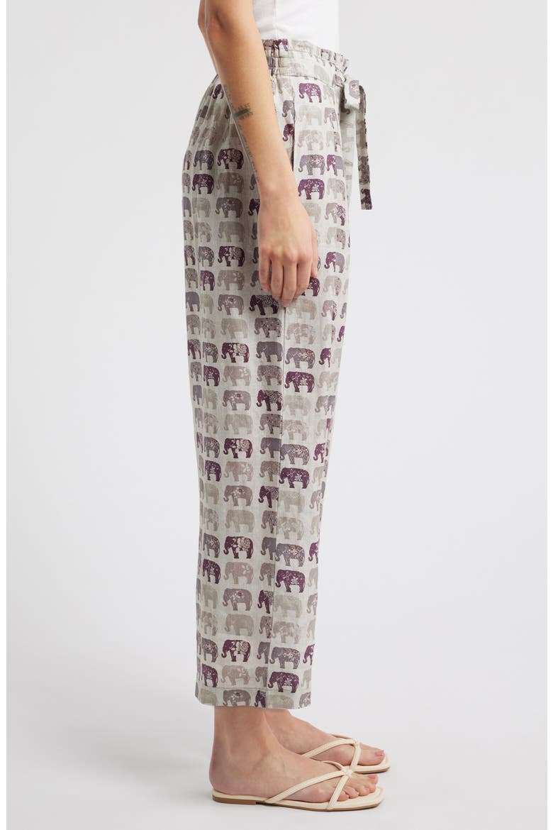 Print Tie Waist Crop Wide Leg Pants, Alternate, color, MULTI