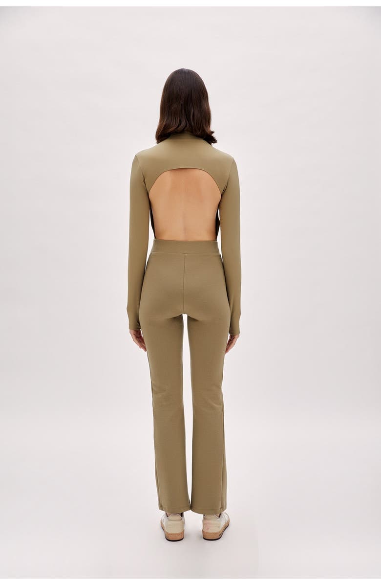 PCFG Cotton High Neck Bodysuit- Covert Green, Alternate, color, Covert Green