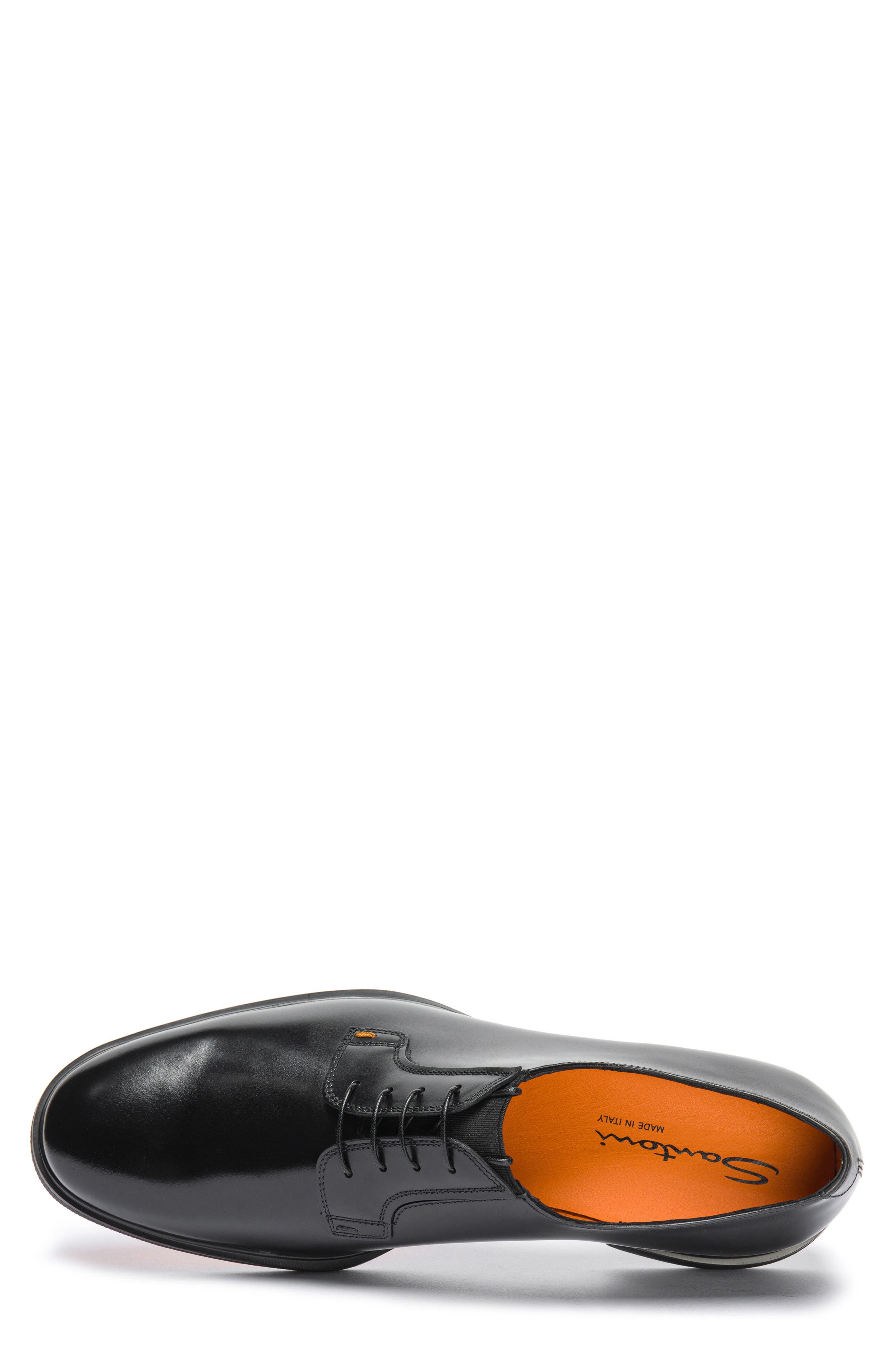 Santoni Easy Plain Toe Oxford, Alternate, color, Black