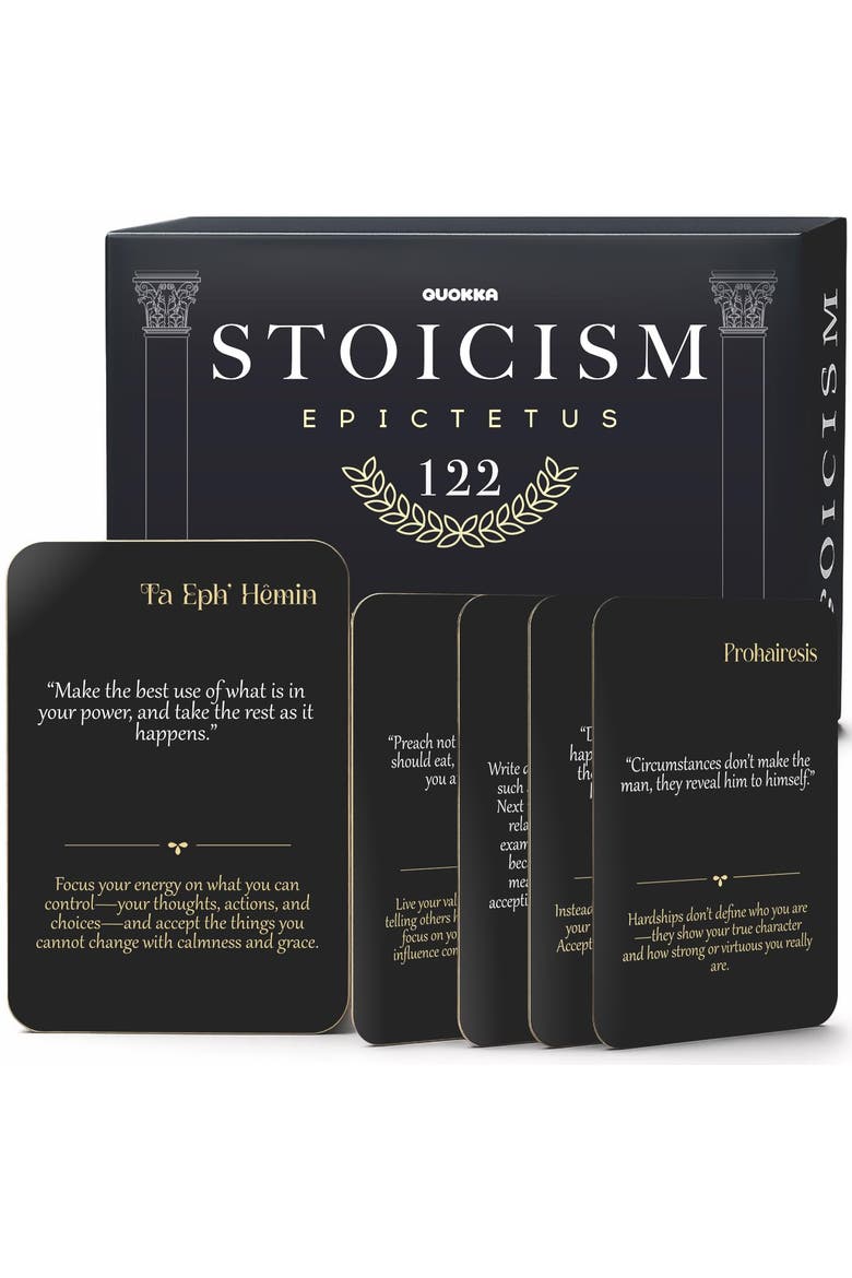 Stoicism Quotes Calendar & Card Set, Main, color, Epictetus