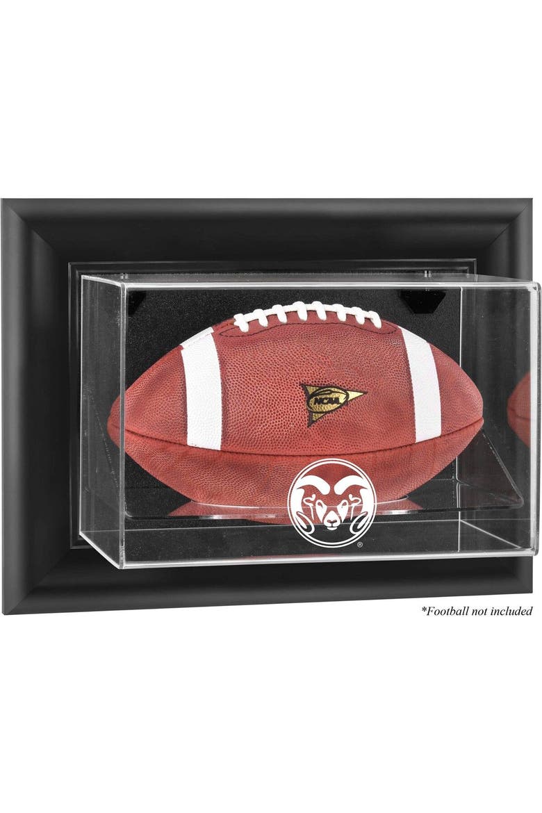 Colorado State Rams Black Framed Wall-Mountable Football Display Case, Main, color, Black