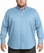 Regent Row Men’s Big and Tall Commuter Shirt, Long Sleeve Button Down, Tailored Fit, Spread Collar, Performance Fabric, Stylish & Casual Breathable Shirt