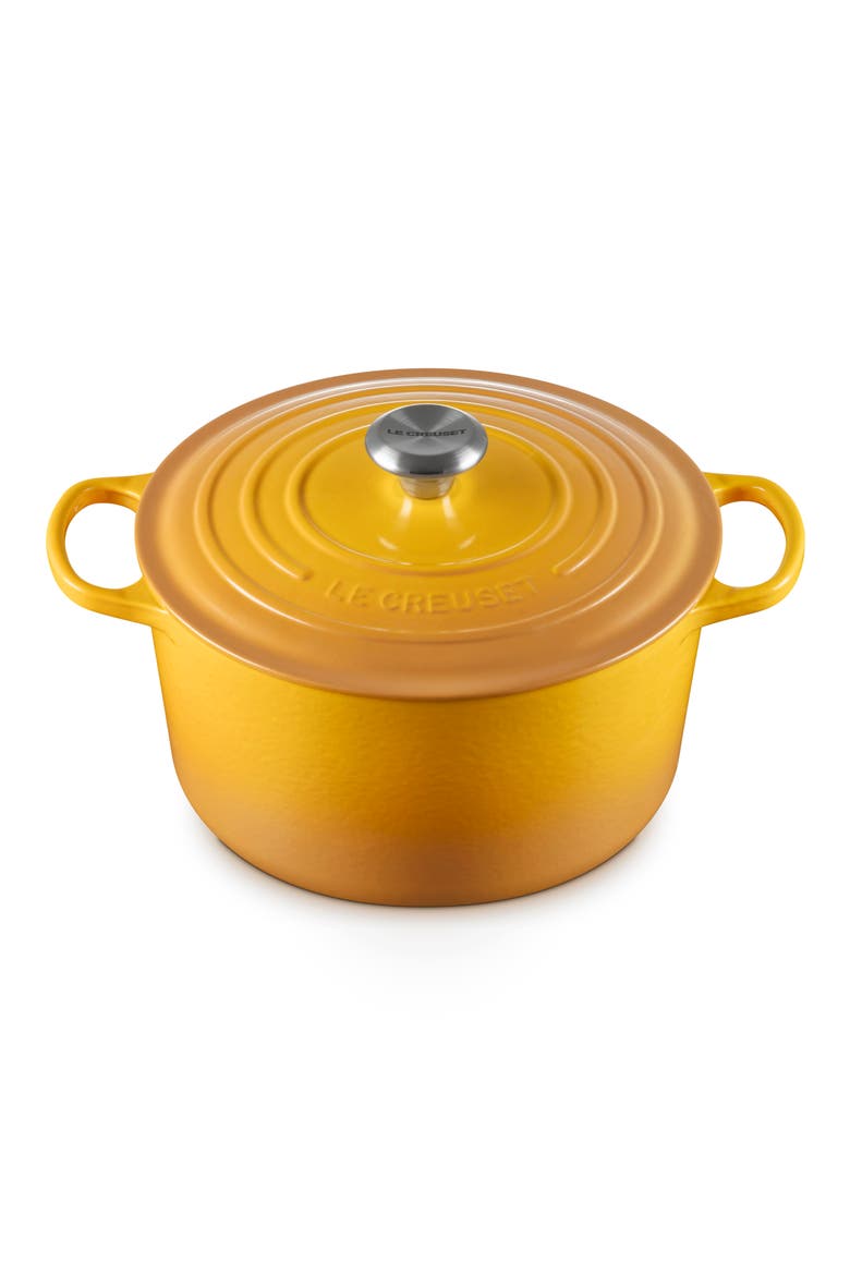 Signature Enameled Cast Iron Round Dutch Oven, Alternate, color, NECTAR