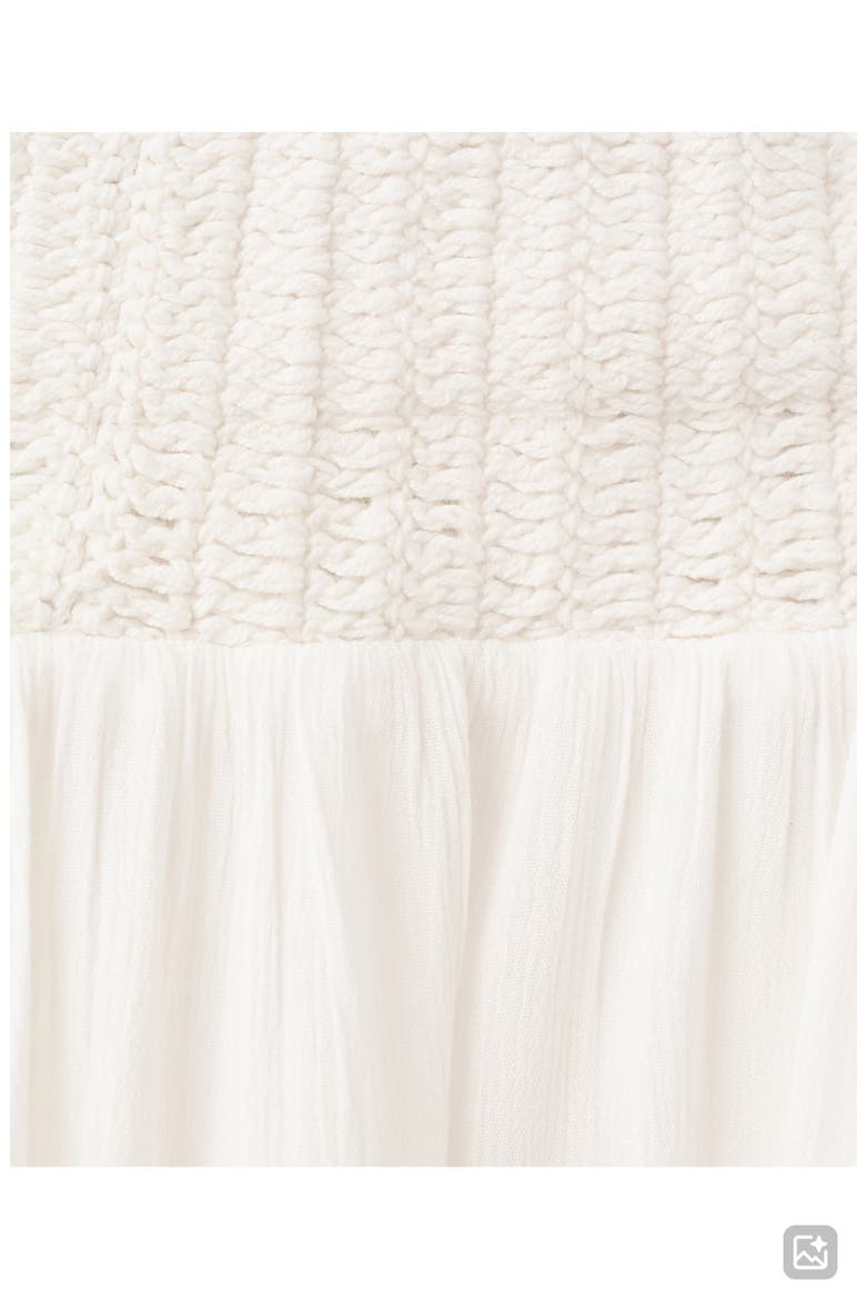 Cotton Crochet Overlay Bodice Maxi Sundress, Alternate, color, OFF WHITE
