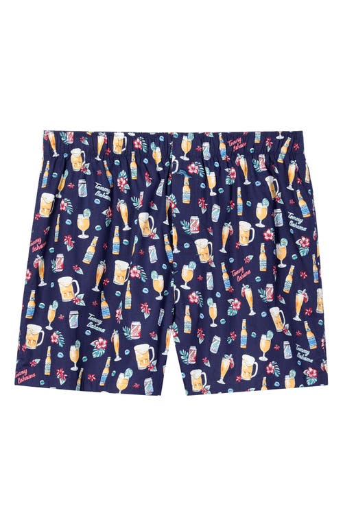 Tommy Bahama Print Boxer Shorts In Blue