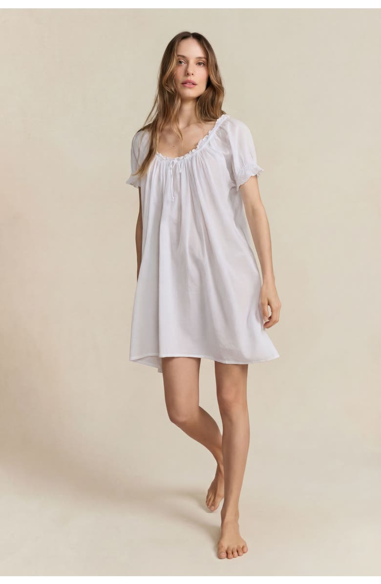 If Only If Clover Nightdress, Alternate, color, White